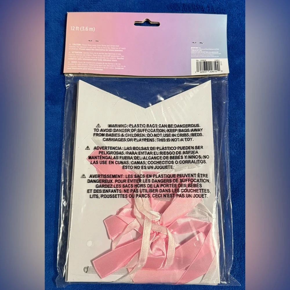 Disney Set of 6 Party Favors and 1 Banner Pink and White Set - NWT